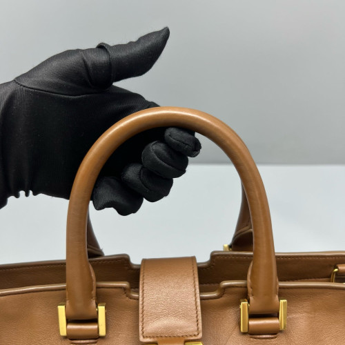 Yves Saint Laurent Small Cabas Chyc Calfskin Brown