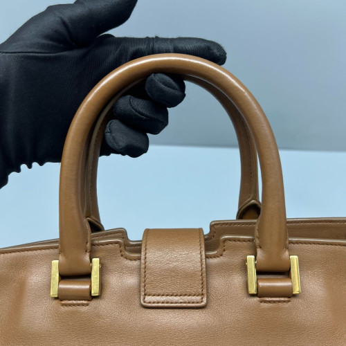 Yves Saint Laurent Small Cabas Chyc Calfskin Brown