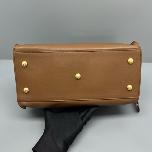 Yves Saint Laurent Small Cabas Chyc Calfskin Brown