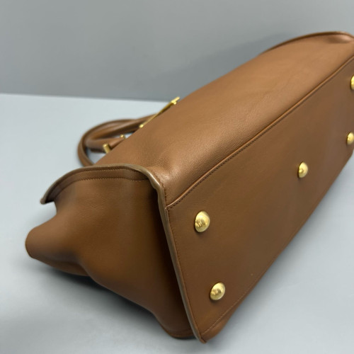 Yves Saint Laurent Small Cabas Chyc Calfskin Brown