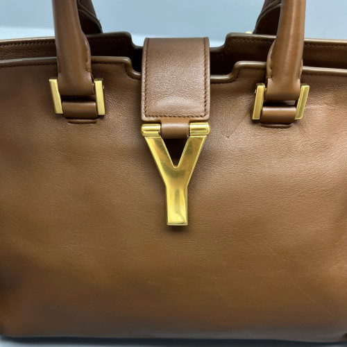 Yves Saint Laurent Small Cabas Chyc Calfskin Brown