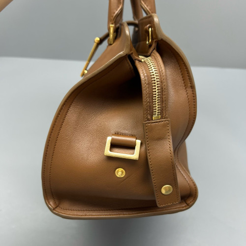 Yves Saint Laurent Small Cabas Chyc Calfskin Brown