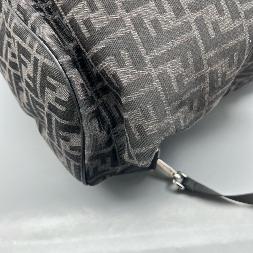 Fendi Backpack Zucca Calfskin Black Dark Brown Light Brown Fendi Backpack Zucca Calfskin Black Dark Brown Light Brown