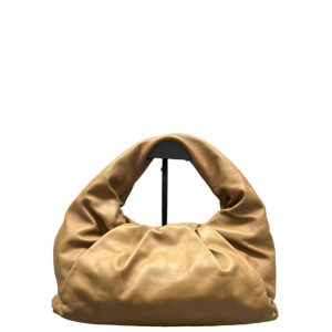 Bottega Veneta Small The Shoulder Pouch Lambskin Nappa Brown