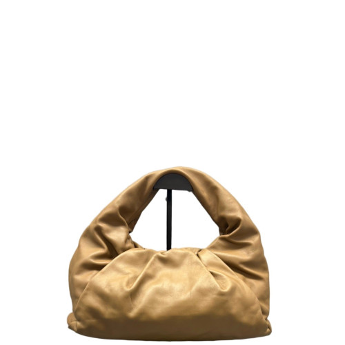 Bottega Veneta Small The Shoulder Pouch Lambskin Nappa Brown