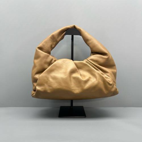 Bottega Veneta Small The Shoulder Pouch Lambskin Nappa Brown