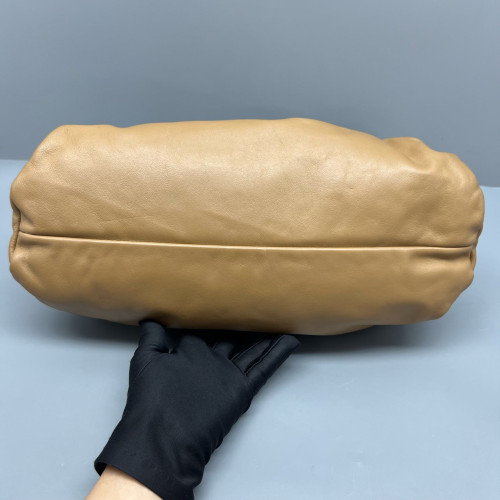 Bottega Veneta Small The Shoulder Pouch Lambskin Nappa Brown