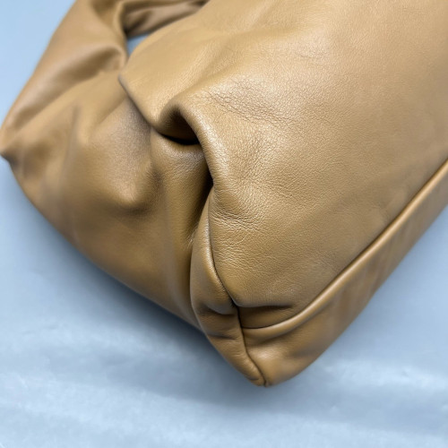 Bottega Veneta Small The Shoulder Pouch Lambskin Nappa Brown