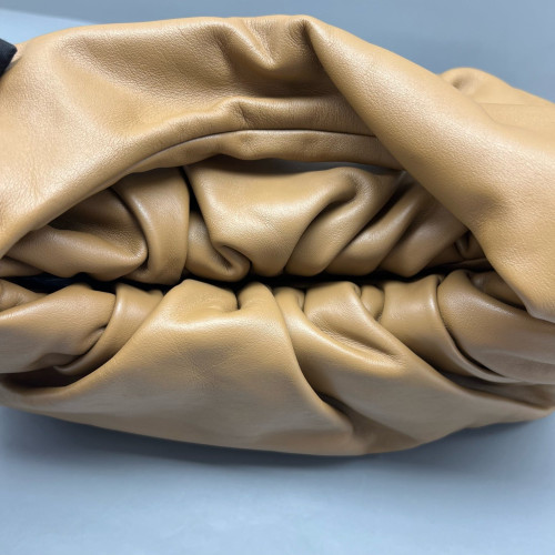 Bottega Veneta Small The Shoulder Pouch Lambskin Nappa Brown