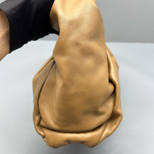 Bottega Veneta Small The Shoulder Pouch Lambskin Nappa Brown
