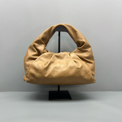 Bottega Veneta Small The Shoulder Pouch Lambskin Nappa Brown