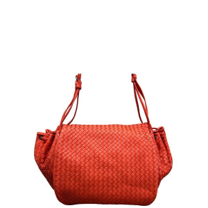 Bottega Veneta Crossbody Bag Lambskin Intrecciato Nappa Red