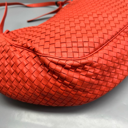 Bottega Veneta Crossbody Bag Lambskin Intrecciato Nappa Red