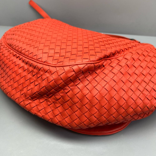 Bottega Veneta Crossbody Bag Lambskin Intrecciato Nappa Red