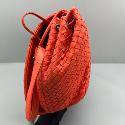 Bottega Veneta Crossbody Bag Lambskin Intrecciato Nappa Red