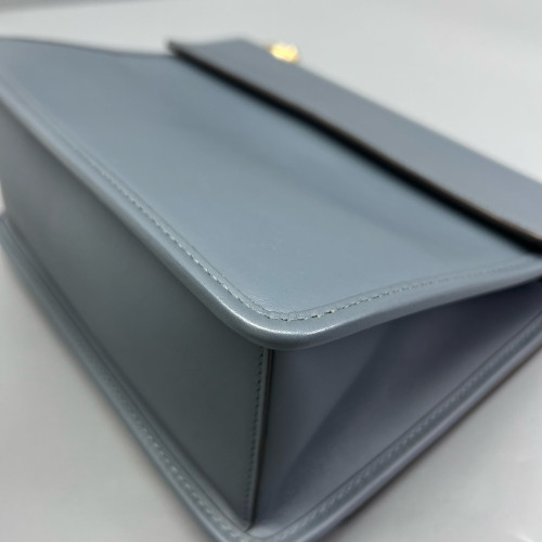 Fendi F Is Fendi Kan I Shoulder Bag Calfskin Zucca Blue Brown Black