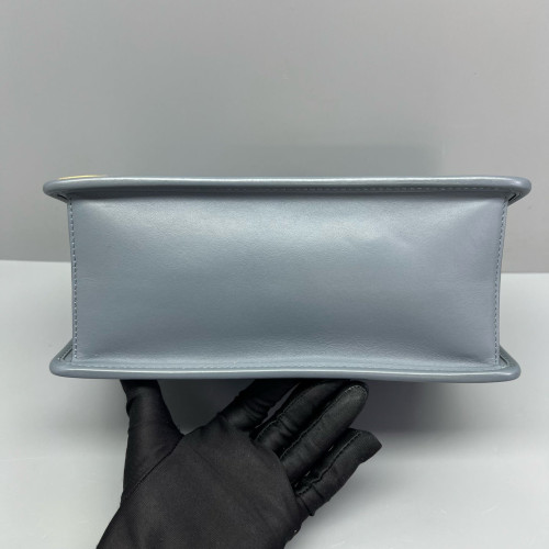 Fendi F Is Fendi Kan I Shoulder Bag Calfskin Zucca Blue Brown Black