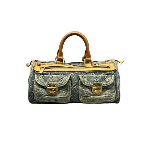 Louis Vuitton Neo Speedy Handbag Denim Monogram Blue