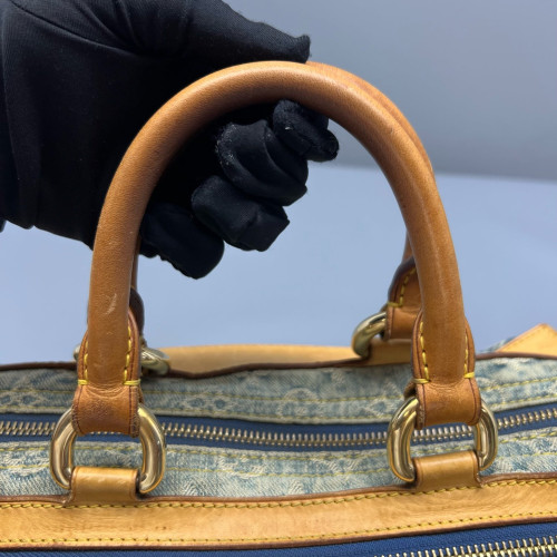 Louis Vuitton Neo Speedy Handbag Denim Monogram Blue