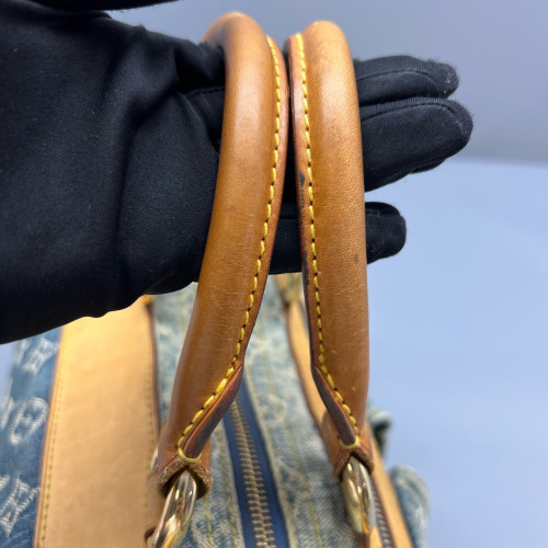 Louis Vuitton Neo Speedy Handbag Denim Monogram Blue