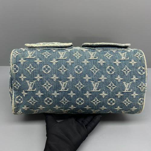 Louis Vuitton Neo Speedy Handbag Denim Monogram Blue