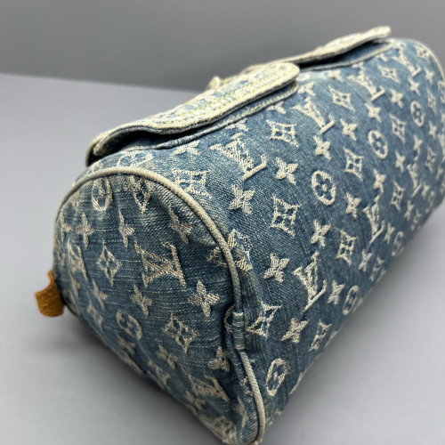 Louis Vuitton Neo Speedy Handbag Denim Monogram Blue