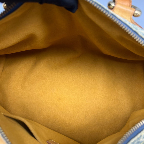 Louis Vuitton Neo Speedy Handbag Denim Monogram Blue