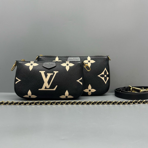 Louis Vuitton Multi Pochette Accessories Monogram Black