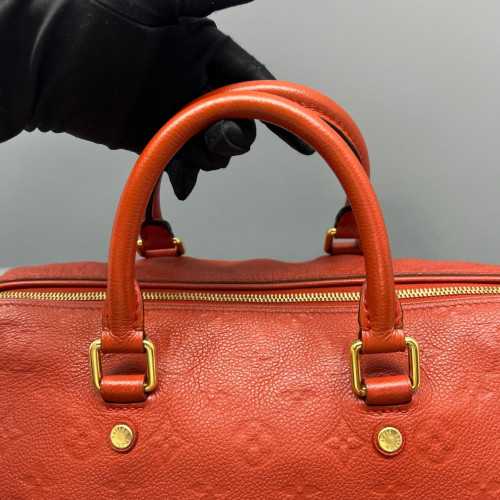 Louis Vuitton Speedy Bandouliere 30 Calfskin Orange