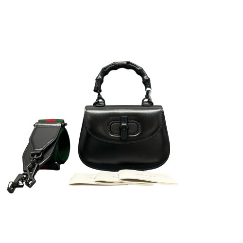 Gucci Bamboo 1947 Mini Calfskin Black