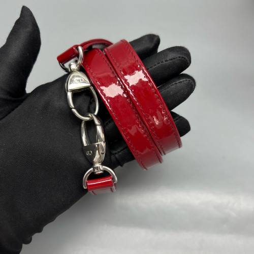 Dior Medium Lady Dior Patent Calfskin Red