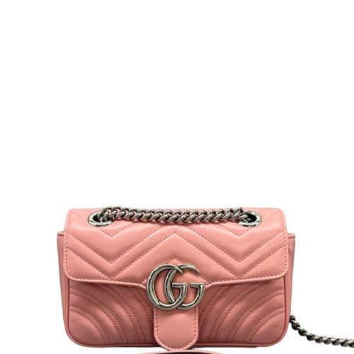 Gucci Matelasse Mini GG Marmont Calfskin Pink