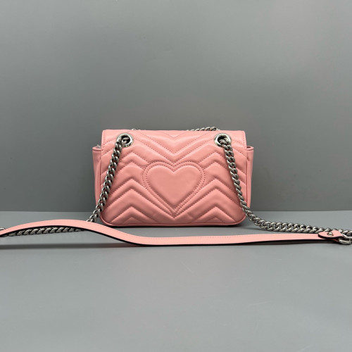 Gucci Matelasse Mini GG Marmont Calfskin Pink