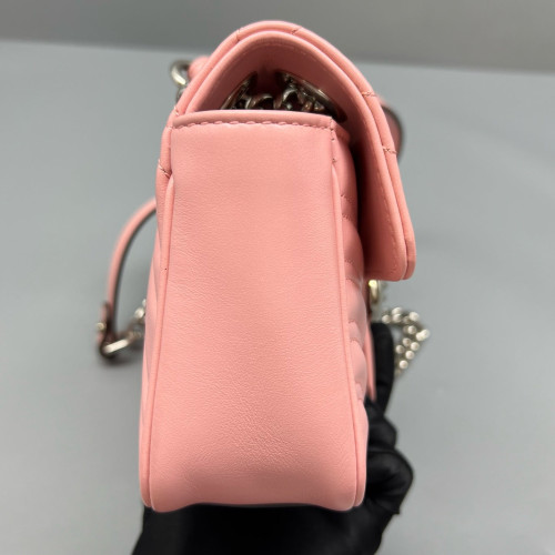 Gucci Matelasse Mini GG Marmont Calfskin Pink