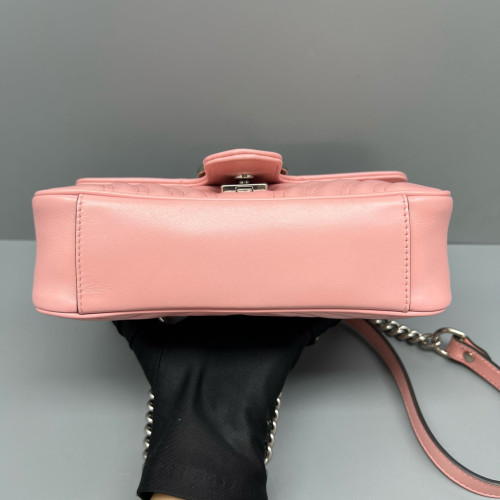 Gucci Matelasse Mini GG Marmont Calfskin Pink