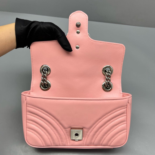 Gucci Matelasse Mini GG Marmont Calfskin Pink
