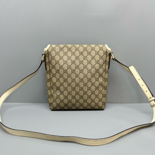 Gucci Crossbody Bag GG Supreme Monogram Beige Brown White