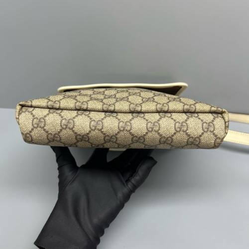 Gucci Crossbody Bag GG Supreme Monogram Beige Brown White