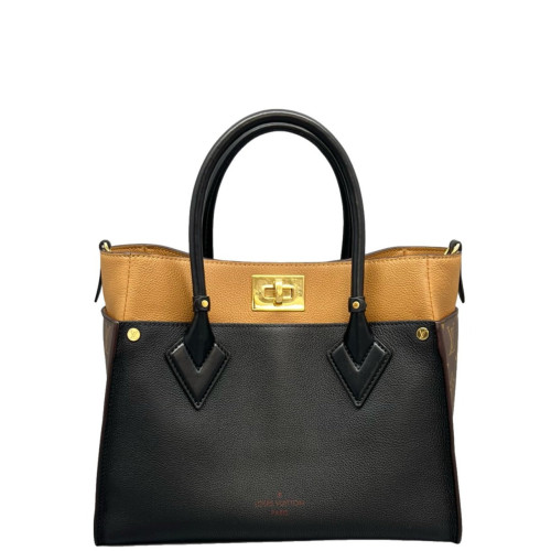 Louis Vuitton On My Side MM Monogram Black Brown Louis Vuitton On My Side MM Monogram Black Brown