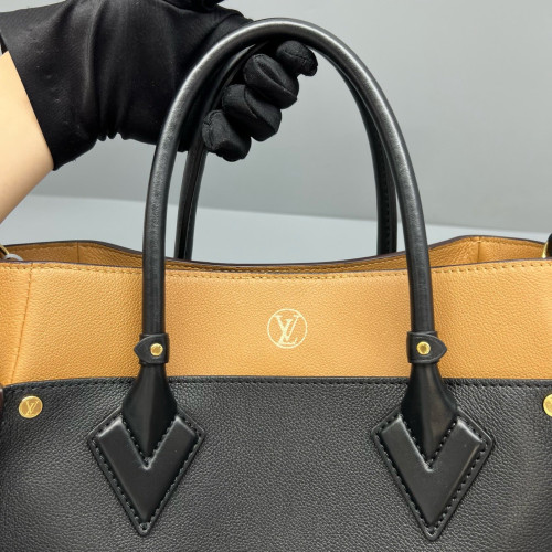 Louis Vuitton On My Side MM Monogram Black Brown Louis Vuitton On My Side MM Monogram Black Brown