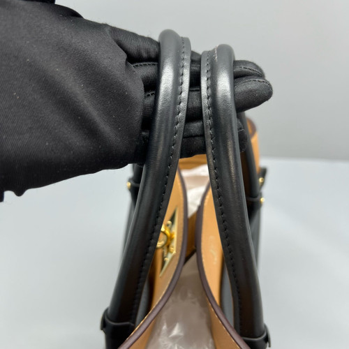 Louis Vuitton On My Side MM Monogram Black Brown Louis Vuitton On My Side MM Monogram Black Brown