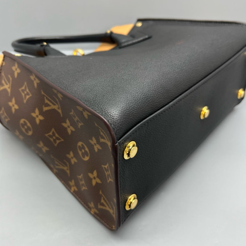 Louis Vuitton On My Side MM Monogram Black Brown Louis Vuitton On My Side MM Monogram Black Brown