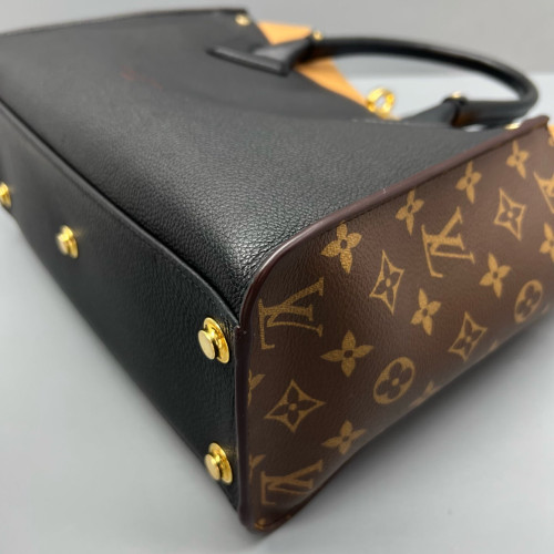 Louis Vuitton On My Side MM Monogram Black Brown Louis Vuitton On My Side MM Monogram Black Brown