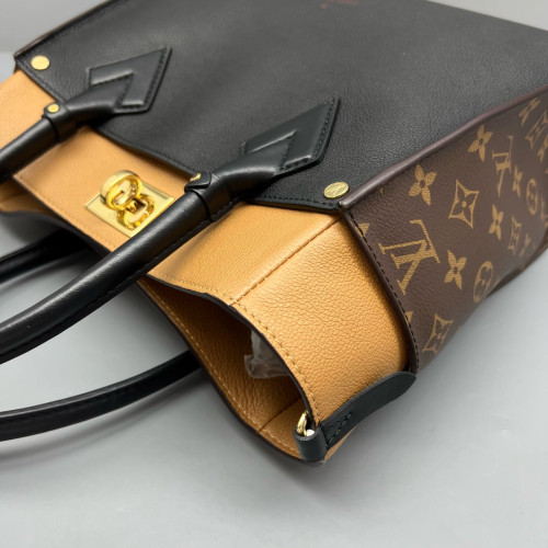 Louis Vuitton On My Side MM Monogram Black Brown Louis Vuitton On My Side MM Monogram Black Brown