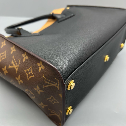 Louis Vuitton On My Side MM Monogram Black Brown Louis Vuitton On My Side MM Monogram Black Brown