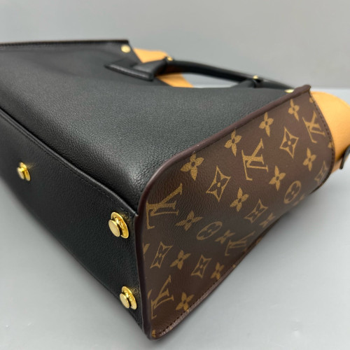 Louis Vuitton On My Side MM Monogram Black Brown Louis Vuitton On My Side MM Monogram Black Brown