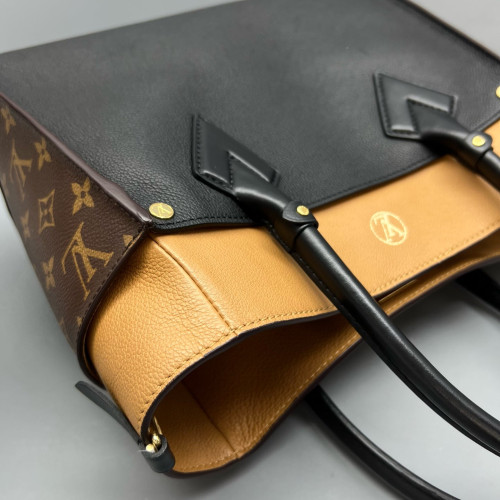 Louis Vuitton On My Side MM Monogram Black Brown Louis Vuitton On My Side MM Monogram Black Brown