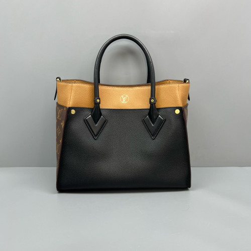 Louis Vuitton On My Side MM Monogram Black Brown Louis Vuitton On My Side MM Monogram Black Brown