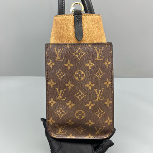 Louis Vuitton On My Side MM Monogram Black Brown Louis Vuitton On My Side MM Monogram Black Brown