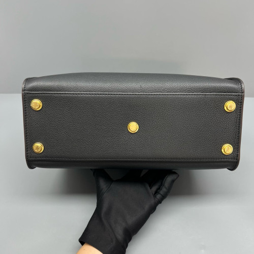 Louis Vuitton On My Side MM Monogram Black Brown Louis Vuitton On My Side MM Monogram Black Brown
